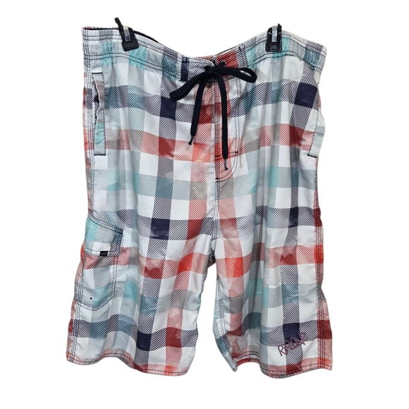 ⭐️Ripzone Plaid Mens Board Shorts Size XXL - Picture 1 of 7